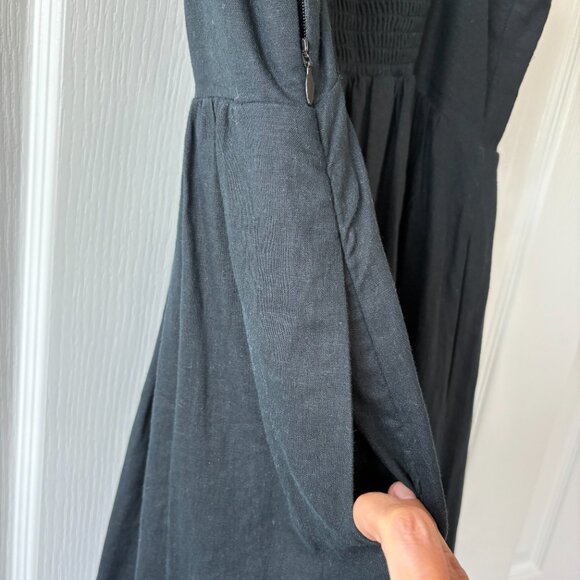 Maeve by Anthropologie BLACK Seamed Contrast Midi - Size 4 - Picture 6 of 12